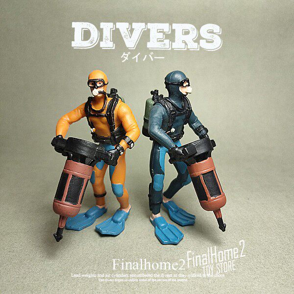 The authentic bulk - cargo frogman diver submarine world exploration and scenic models for the furniture doll