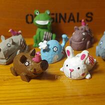 Japanese groceries lazy party zoo rabbit wild boar whale puppy resin ornaments doll toys