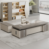 Boss desk is simple modern fashionable and light luxury. President office desk and chair combination. Manager desk. Single boss desk combination.