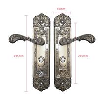 Double open door lock Handle door lock Aluminum alloy door lock Anti-theft door lock Green bronze door lock