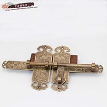 Lotus old-fashioned copper latch Chinese wooden door bolt big door latch Villa Garden Door Lock Inn antique lock door buckle