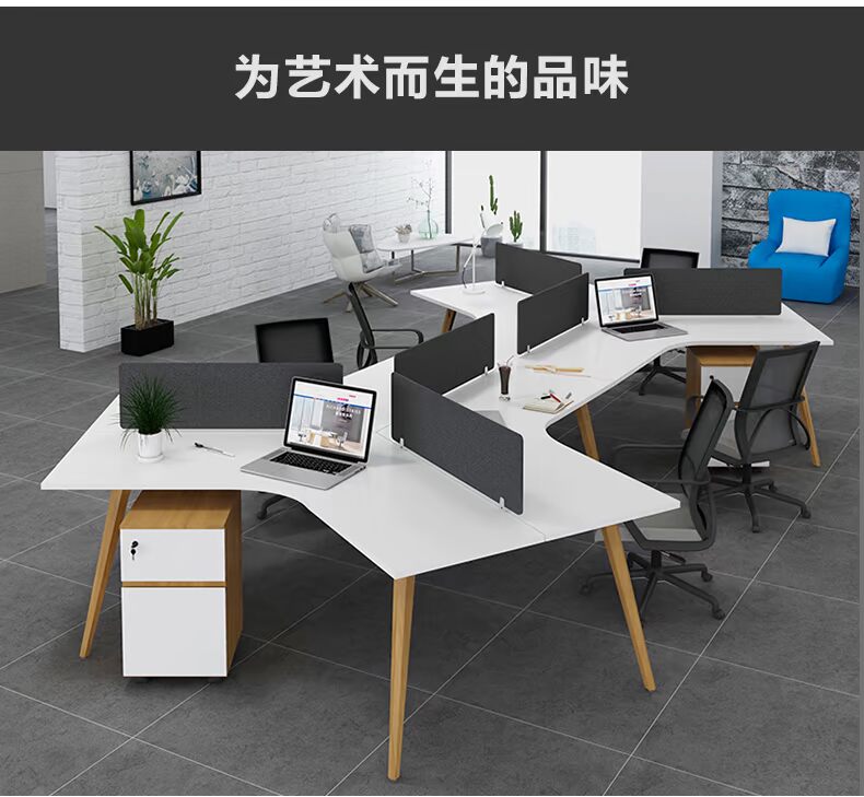 Bàn văn phòng bàn nhân viên đơn giản kết hợp bàn ghế nhân viên hiện đại 3/5/6 người