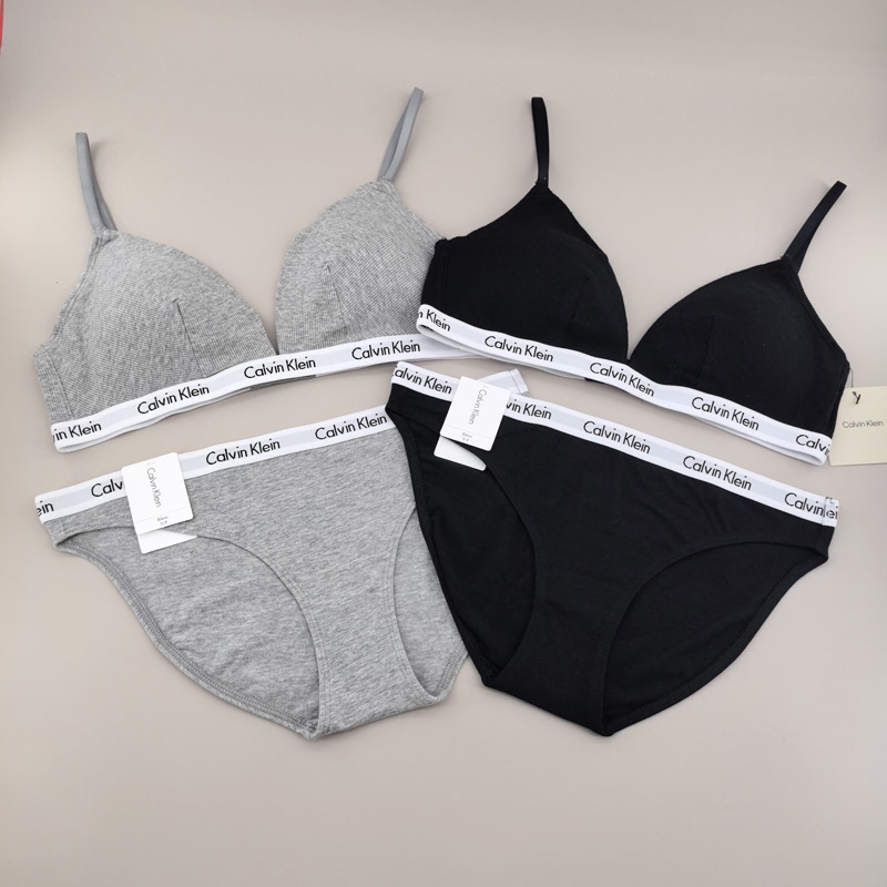 Ck Underwear Women's Simple Jacquard Comfortable Wireless Soft Support Removable Pad Ribbed Triangle Bra Qp3265O Ck Underwear Women's Simple Jacquard Comfortable Wireless Soft Support Removable Pad Ribbed Triangle Bra Qp3265O