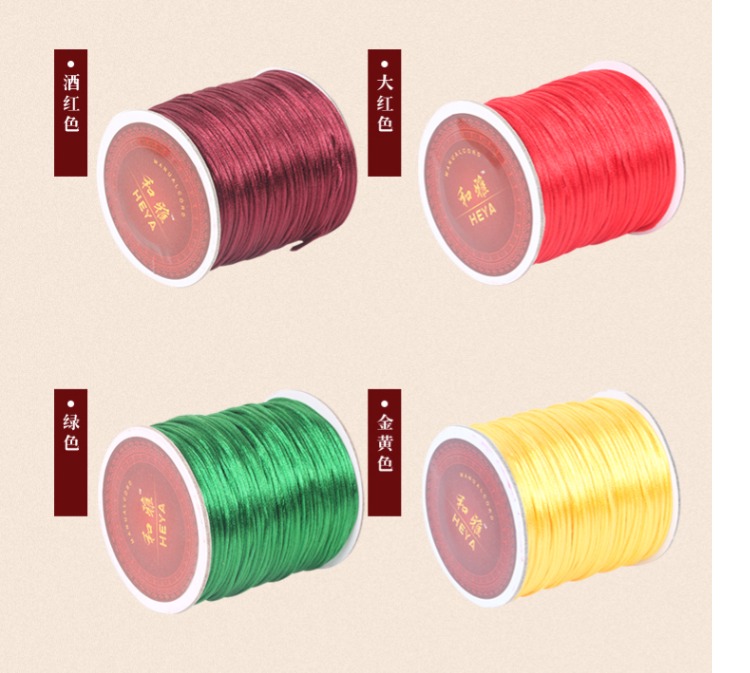 Yudu tự làm dây thừng dây đỏ dây thừng bện dây mặt dây chuyền mặt dây Trung Quốc nút dây đầy màu sắc dây đeo vòng tay dòng 7 - Vòng đeo tay Clasp vòng tay tỳ hưu