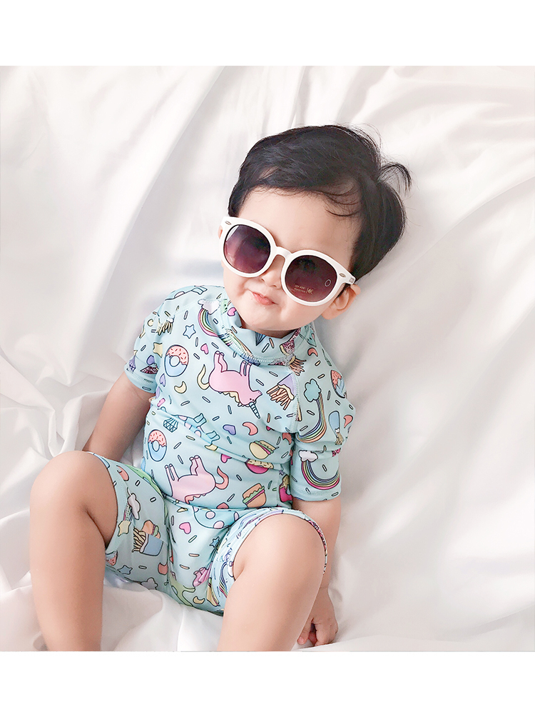 Áo tắm cho trẻ em trai Xiêm Big Boy Trẻ em dài tay Beach Sun Boy Boy Áo tắm dễ thương - Bộ đồ bơi của Kid đồ bơi trẻ em quần rời