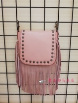 US imported Montana West western denim tassel bag can be waist satchel can be oblique back cowhide dual-use bag
