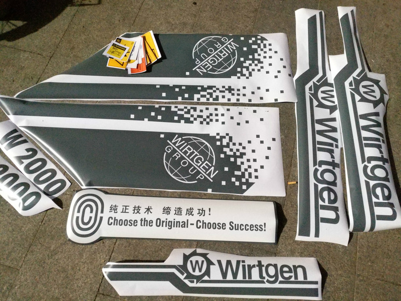Wirtgen Milling Machine Logo Stickers W2000, W205. Sf Express Nationwide Free Shipping