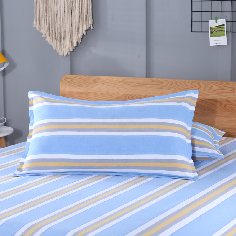 Pure cotton old coarse cloth pillowcase single double pillowcase coarse cloth cotton pillowcase a pair can be customized