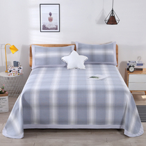 Old coarse cloth mat three-piece set thickened and encrypted summer cotton sheets 1 5 machine washable air conditioning Mat 1 8m bed
