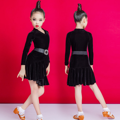 Girls Latin Dance Dresses Dandier Professional Latin dance dress children dance dress girl Training Dress