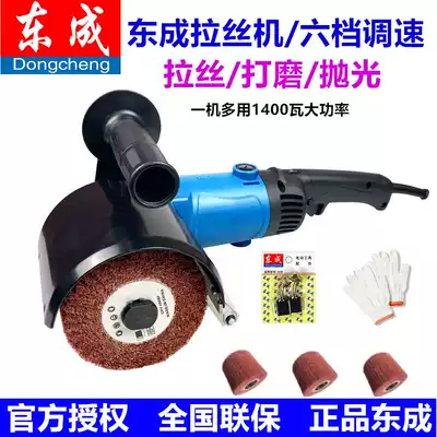 Dongcheng wire drawing machine S1N-FF-120x100 Industrial grade stainless steel metal small portable polishing machine