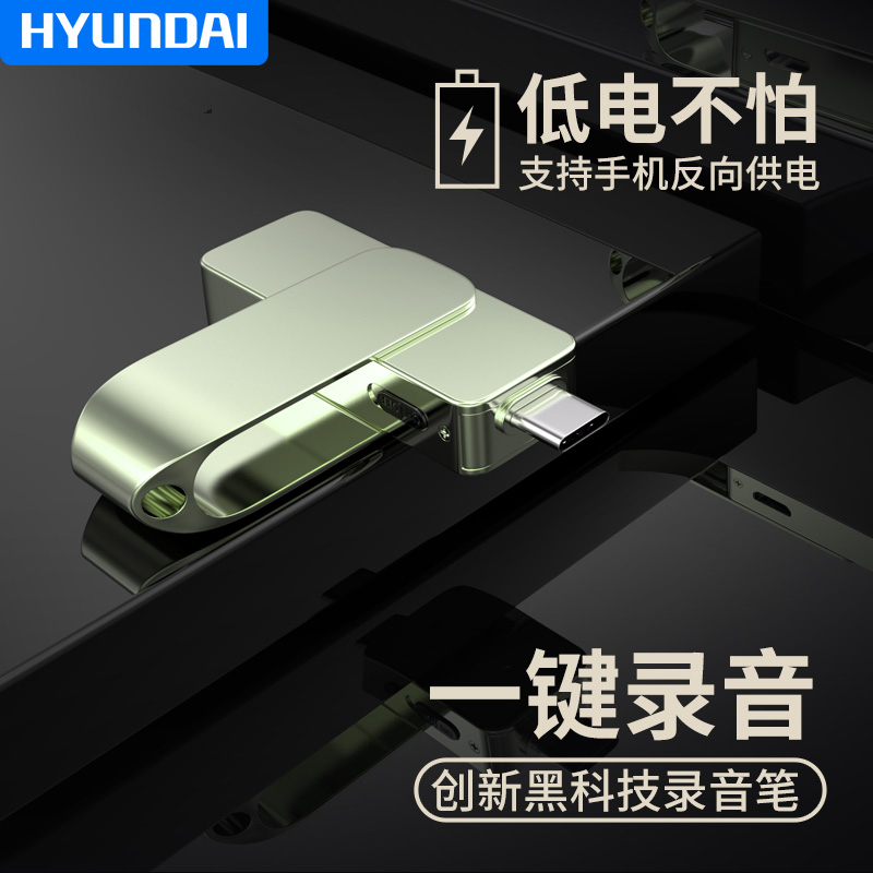 Recording pen professional high-definition noise reduction student class with automatic sound control ultra-long standby large capacity remote key buckle recording sound device metal body portable voice transliterator