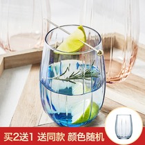 Imported big belly glass Creative high-value color juice drink cup Milk cup Household tea drinking cup