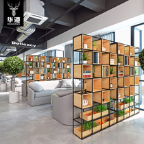  American loft industrial style entrance lattice frame Office bookshelf Dining room living room wrought iron screen partition shelf