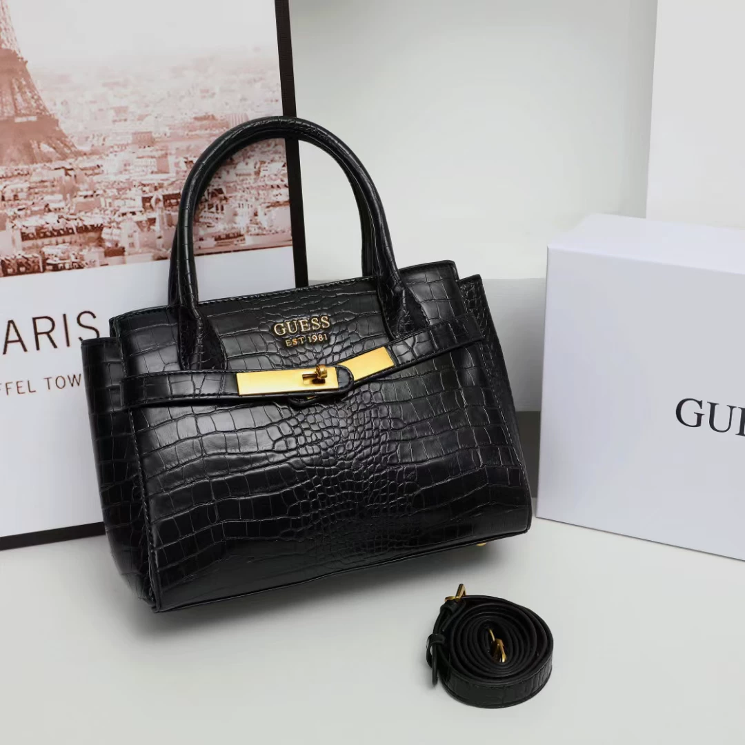 Capacious handheld platinum shoulder bag, high-quality style, crocodile print