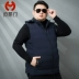 Mùa đông cỡ lớn ấm áp vest nam chất béo lỏng lẻo cộng với phân bón cộng với kích thước không tay xuống áo vest nam áo ba lỗ tập gym Áo vest cotton