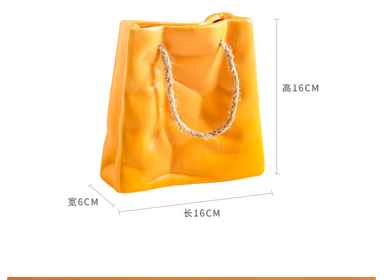 2025新款陶瓷花瓶创意陶瓷包包花瓶摆件客厅插花北欧网红轻奢餐桌干花插花器装饰品花瓶水培花瓶详情9