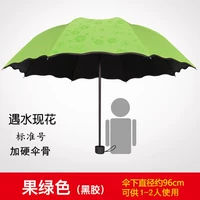 Разбитый зонтик зеленый в воде