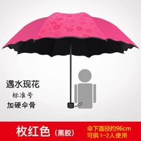 Зонтик в воде цветы красные