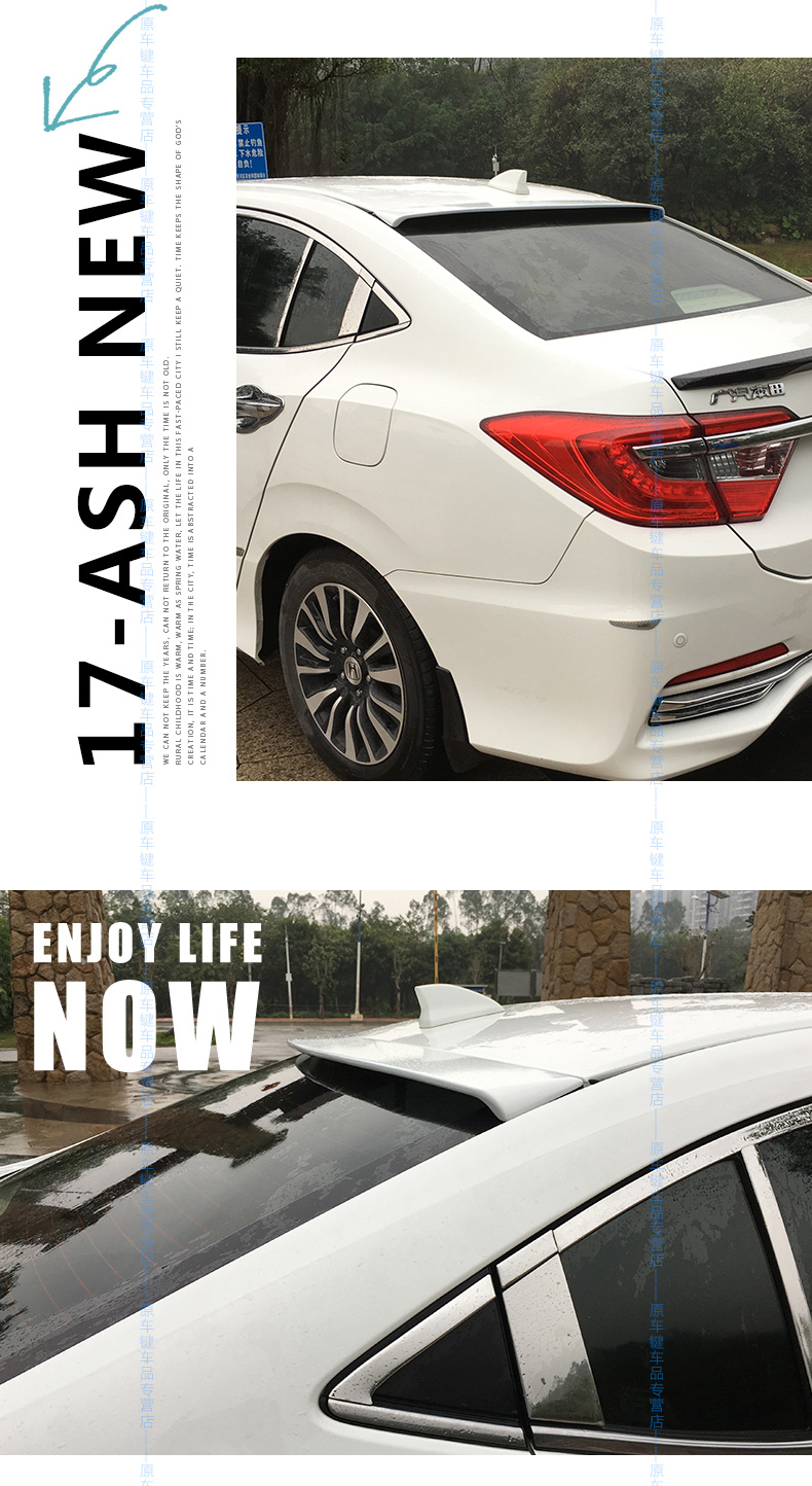 Honda Lingpai top wing sửa đổi đặc biệt sơn mài cửa sổ phía sau glass top wing Lingpai đuôi cánh ABS miễn phí đấm cánh cố định cánh hướng gió xe ô tô