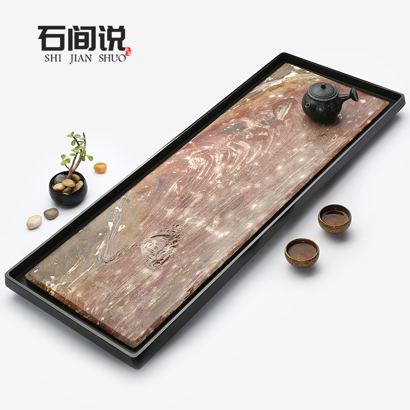 Stone room says natural whole wood fossil tea tray hand sculpted home with urkin stone tea table minimalist tea set sea nursery tray