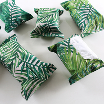 Pine cones house tropical rain forest cotton and linen tissue box Botanical Garden tissue extraction set decoration napkin paper box