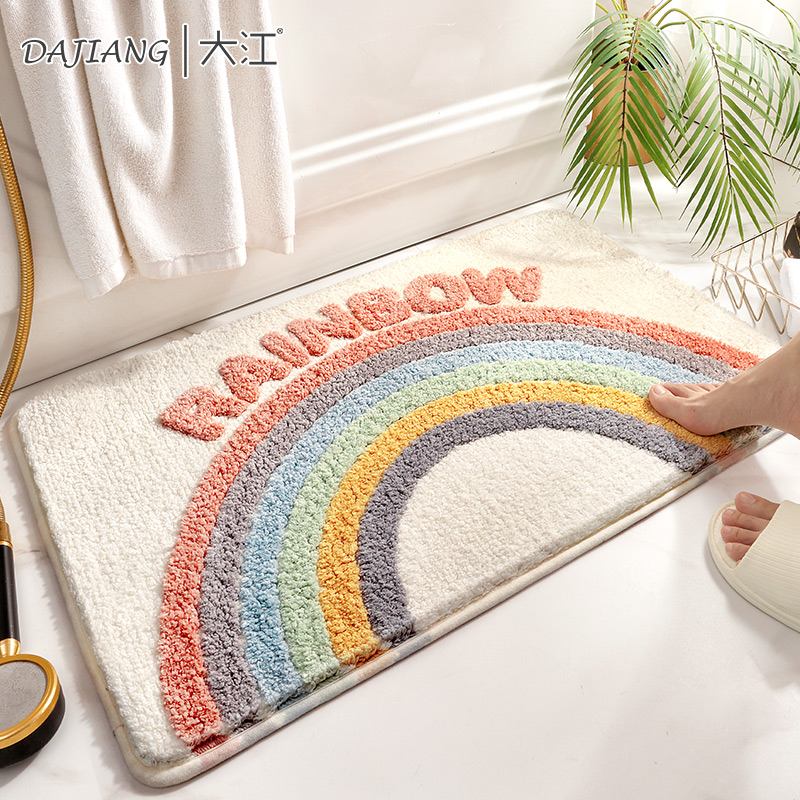 Toilet suction floor mat door foot mat cute toilet toilet toilet entrance mat home bathroom non-slip mat carpet