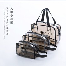 Net red cosmetic bag ins wind super fire portable women travel large capacity transparent waterproof wash bag storage bag box