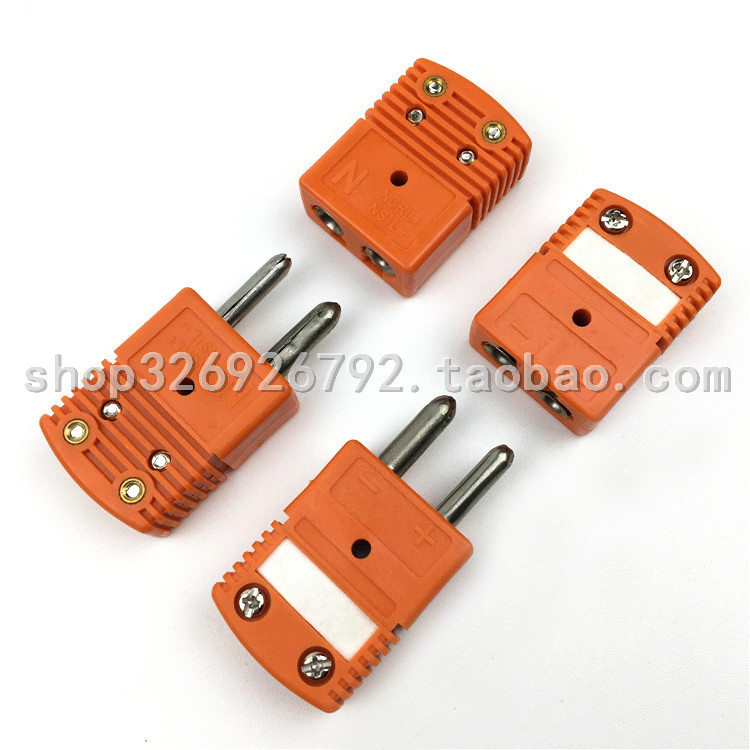 Omega thermocouple large plug N-type connector OSTW-N-MF male and female orange high temperature thermocouple plug seat