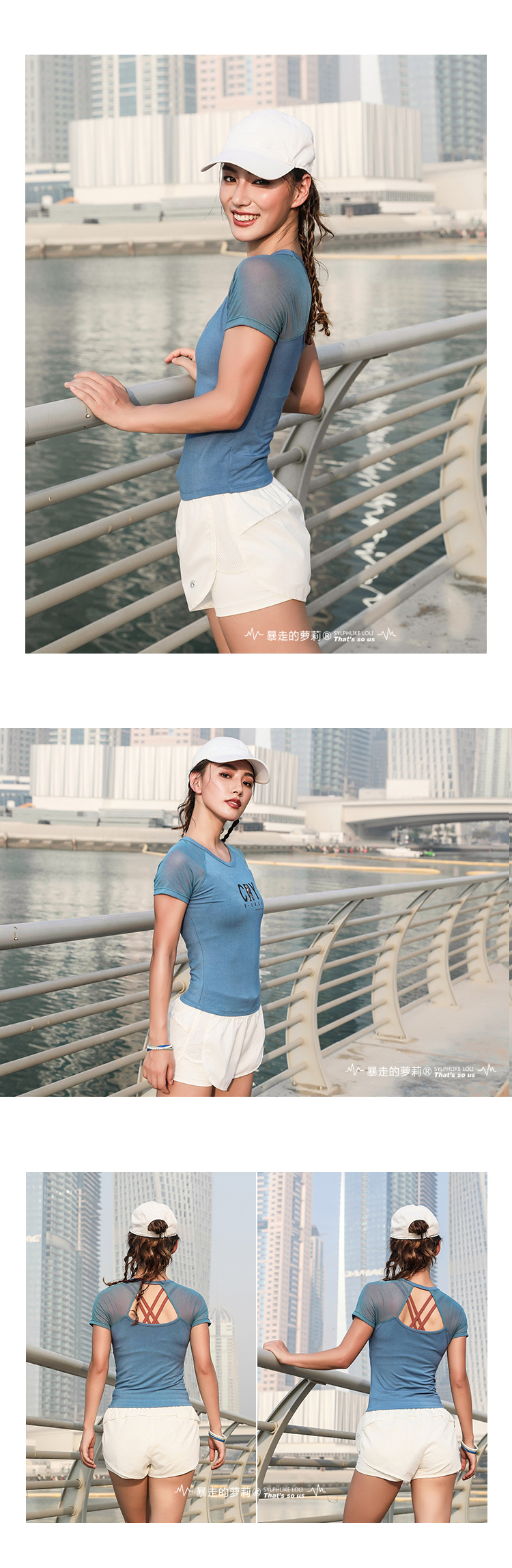 Runaway Loli Letter In Thể thao Tay áo ngắn Nữ Áo thun nữ Slim Yoga - Áo phông thể thao áo phông lining