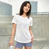 暴走的萝莉 Спортивная комфортная легкая и тонкая дышащая футболка для йоги для тренировок, короткий рукав, свободный крой, для бега