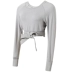 Runaway Loli Spring Solid Color Sports Thể thao nữ dài tay áo thể thao Nhanh khô cổ áo tập luyện - Thể thao lông cừu / jumper áo thun ôm tay dài Thể thao lông cừu / jumper