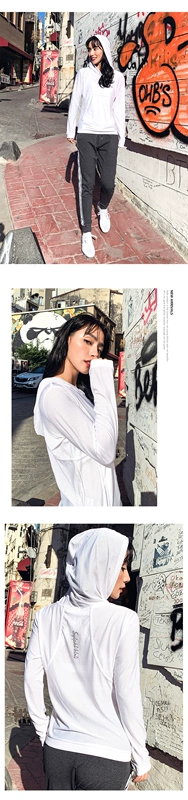Runaway Loli giản dị thoáng khí thể thao áo len áo len nữ mùa thu mới nhanh khô đào tạo áo khoác thể dục - Thể thao lông cừu / jumper áo sweater