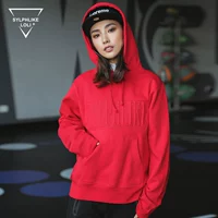 Runaway Loli mùa xuân mới thể thao áo len nữ casual loose trùm đầu ba chiều thêu áo thun quần áo tập luyện áo hoodie nữ dày