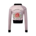 Runaway Loli Sports Jacket Phụ nữ hai mặt Zipper ấm Áo khoác mùa thu ngắn thêu thường hàng đầu Áo khoác thể thao / áo khoác