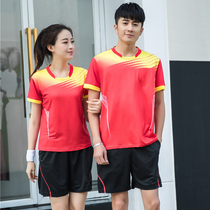 Summer short sleeve table tennis clothing men's and women's suits quick-drying shuttlecock competition sportswear badminton clothes printing