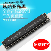 Bainuo Germany imported reed 24-hole polyphonic harmonica Beginner children students adults self-taught C tune playing musical instruments