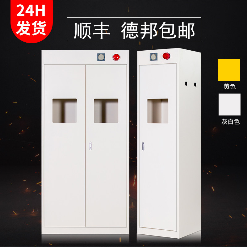 All-steel explosion-proof gas bottle cabinet safety cabinet laboratory double bottle gas tank acetylene nitrogen hydrogen gas cylinder storage cabinet