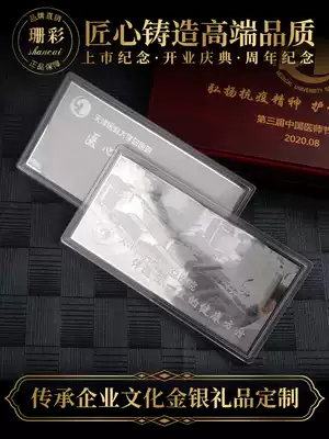 Gold and silver banknotes customized 999 sterling silver 5 8 10 grams company anniversary listing commemorative banknotes gold and silver coin medals customized