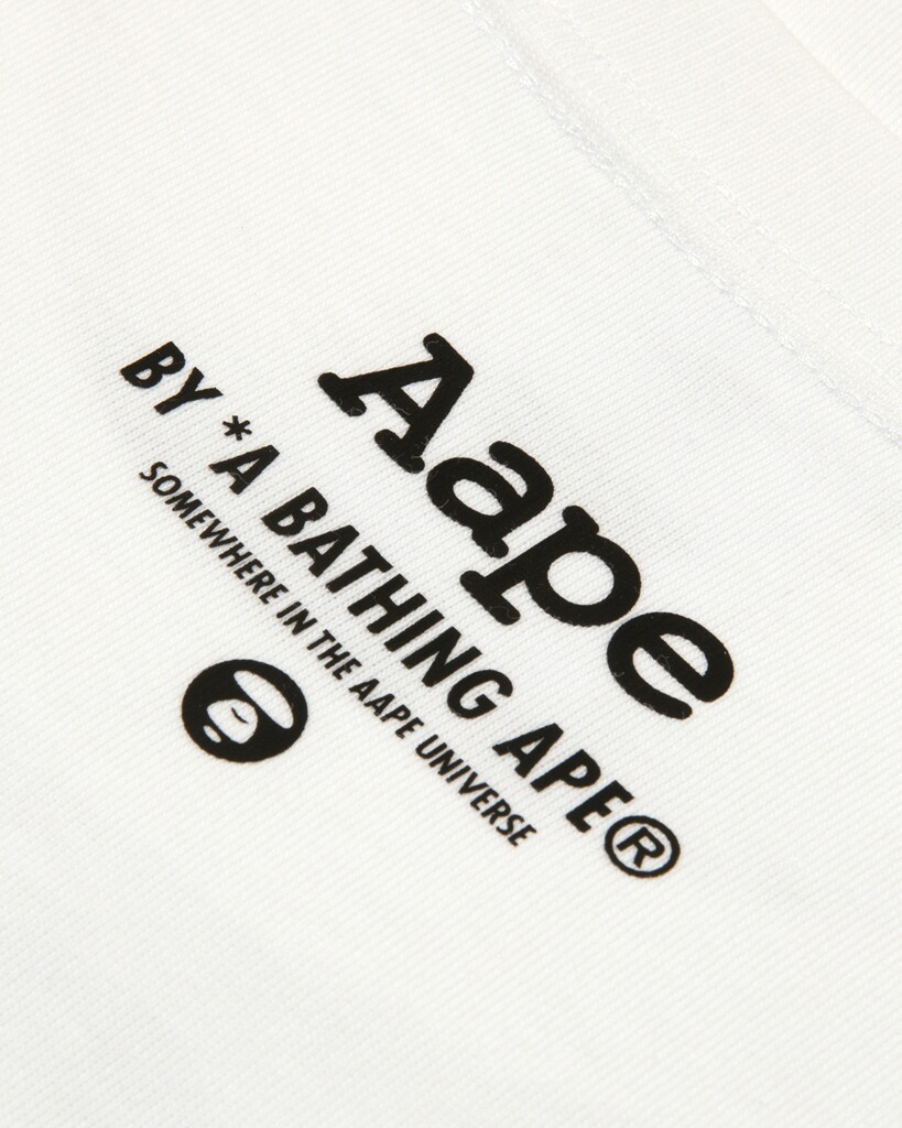AAPE 24 Spring Male Ape Color Camouflage Letter Printing Casual Loose Trendy Short Sleeve T-Shirt 1445 Hong Kong Counter