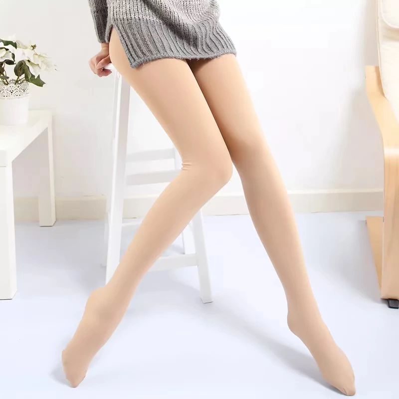 Cơn sốt Nano mặc quần lót dày chống thấm quần tất mùa thu và mùa đông quần legging mỏng chín quần màu phụ nữ