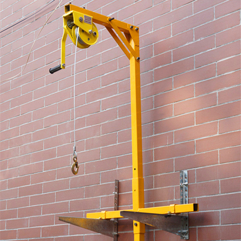 Installation hanging air conditioner outside the artifact lifting