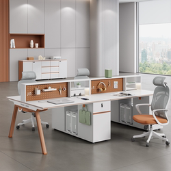 Desk Staff Office Desk and Chair Combination Simple Modern 4-Person 6-Person Computer Desk Screen Deck