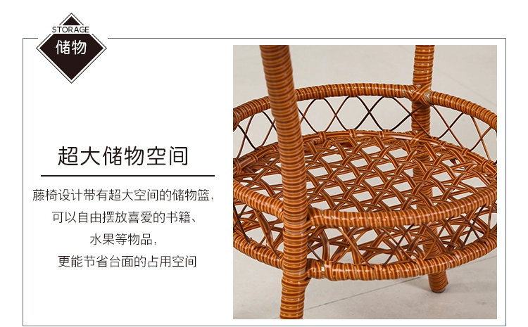 Ghế wicker ba mảnh ban công bảng và ghế năm mảnh đồ nội thất giải trí bàn ghế ngoài trời vườn bàn cà phê ghế kết hợp