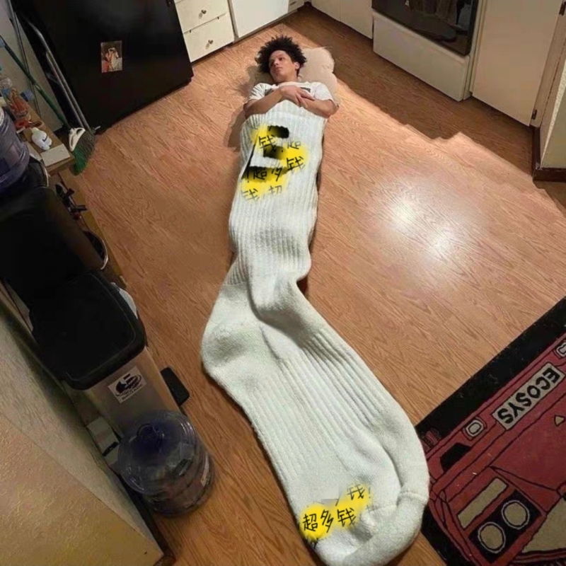 Creative Socks Halloween Sock-Shaped Blanket Sleeping Bag Autumn and Winter Thickened Enlarged Outdoor Camping Cold-Resistant Universal Style