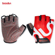 boodun fitness gloves Mens equipment training anti cocoon sports gloves with wrist protection non-slip half finger horizontal bar gloves