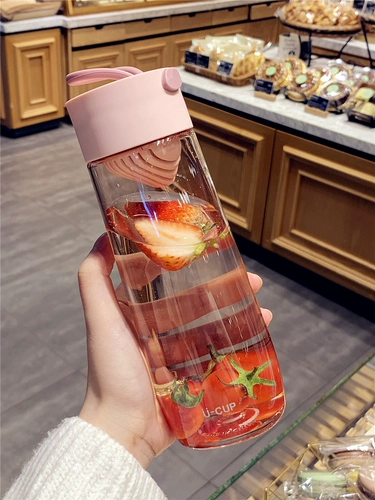 Свежая и простота Студенческая чашка водяной чашки творческая пластиковая чашка принести чай, приносящий мужчинам и спортивные спортивные спортивные занятия