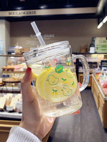 Корейская простота девочка сердца теплостойкость стакан милый домашний машне