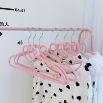 Girl heart screening room 10 cute non-slip hangers pink love bow home hanging clothes without trace