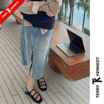 Maternity Autumn Clothing 2024 New Denim Skirt Spring Split Hip Cover A-Line Straight Tube Support Bottoming Skirt Long Skirt